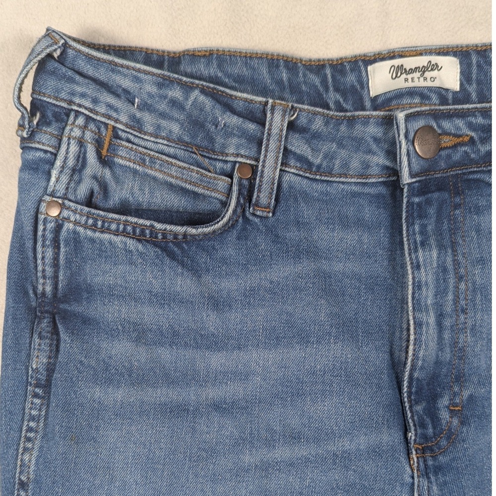 Wrangler Retro Womens‎ High Rise Flare Jeans Blue Denim 33x30 112361127